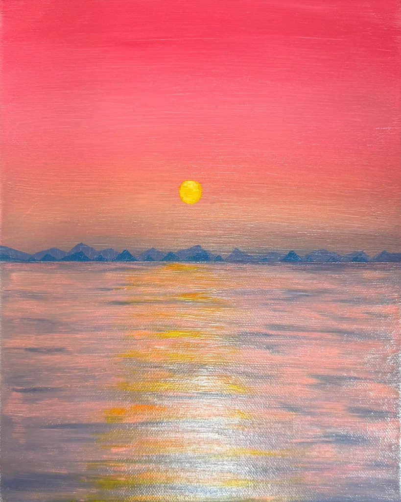 Laatste licht, Acryl op doek